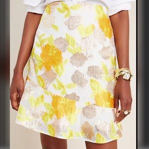 BNWT Anthropologie Maeve Flounced Jacquard Mini Skirt Sz 16